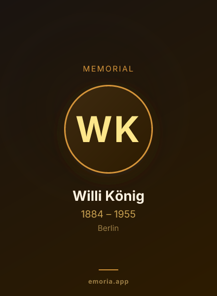 Memorial portrait of Willi König
