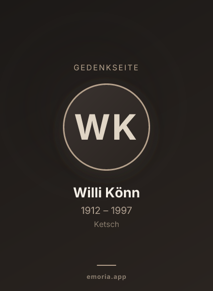 Gedenkportrait von Willi Könn