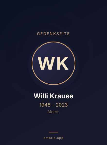 Gedenkportrait von Willi Krause