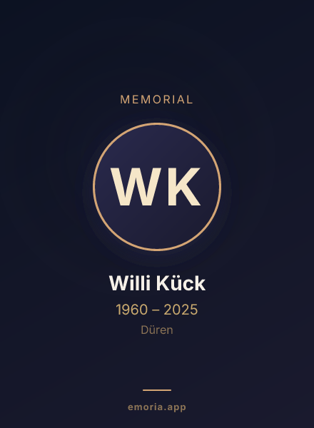 Memorial portrait of Willi Kück