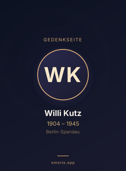 Gedenkportrait von Willi Kutz