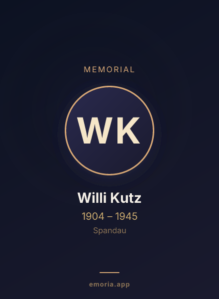 Memorial portrait of Willi Kutz