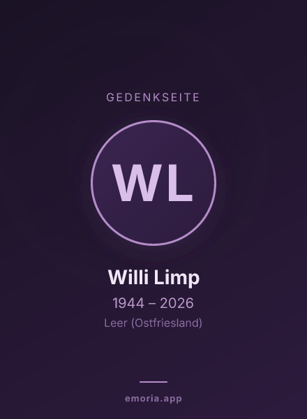 Gedenkportrait von Willi Limp