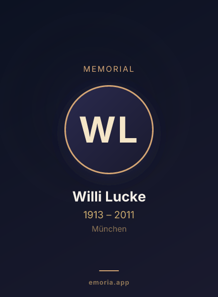 Memorial portrait of Willi Lucke