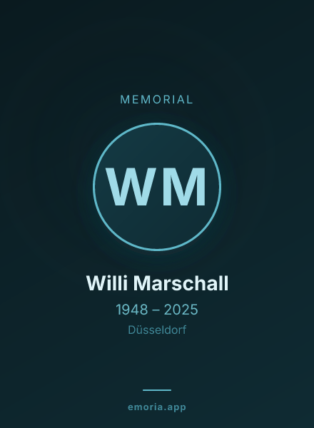 Memorial portrait of Willi Marschall