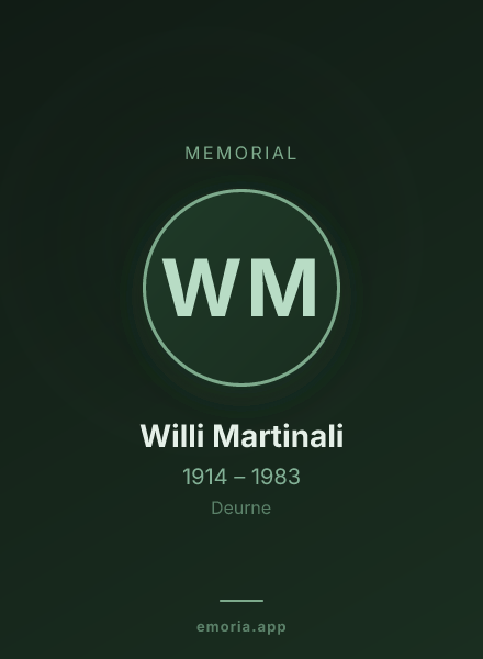 Memorial portrait of Willi Martinali