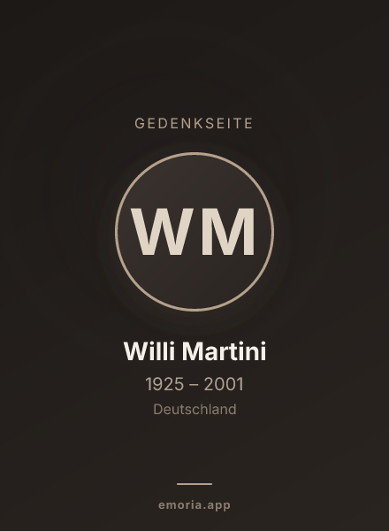 Gedenkportrait von Willi Martini