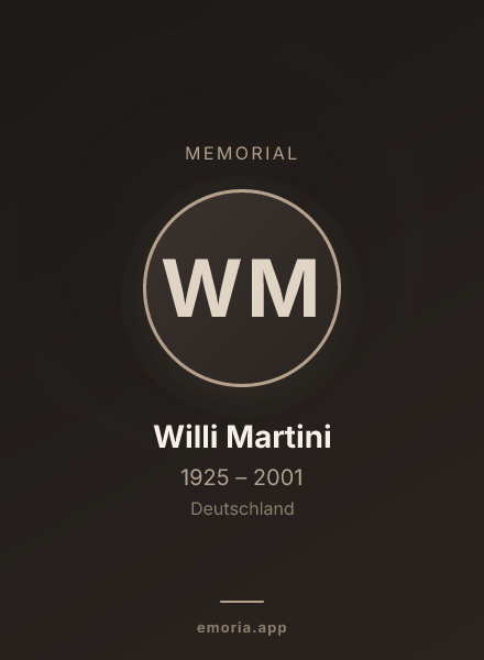Memorial portrait of Willi Martini