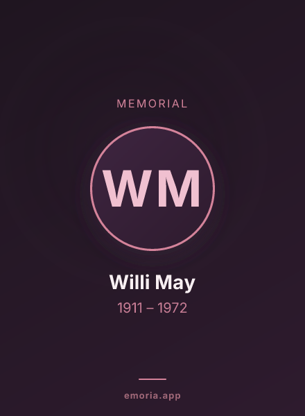 Memorial portrait of Willi May