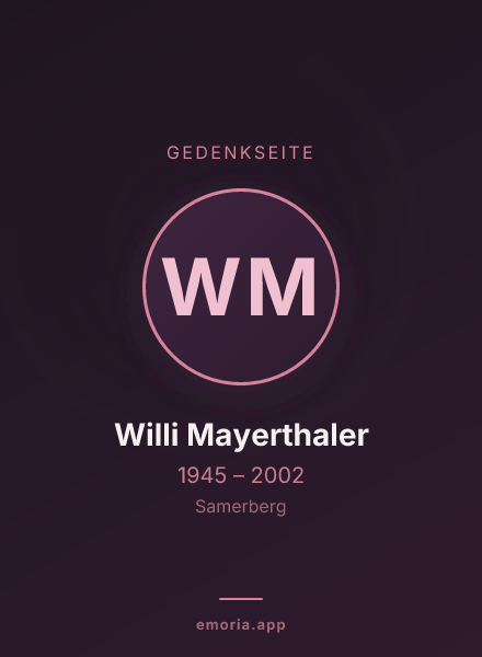 Gedenkportrait von Willi Mayerthaler