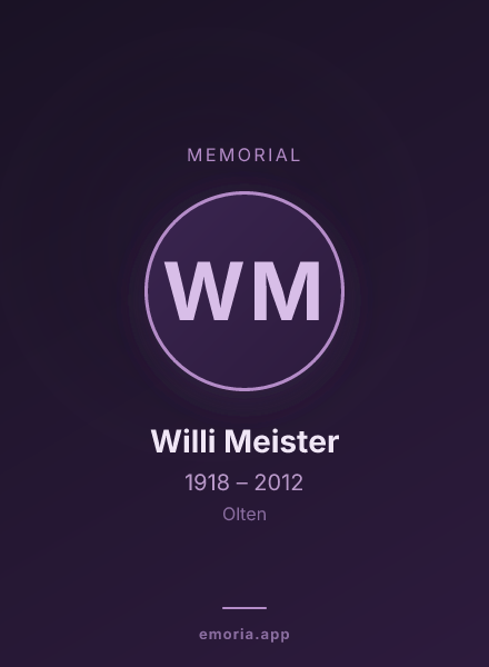 Memorial portrait of Willi Meister