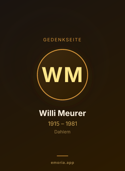 Gedenkportrait von Willi Meurer
