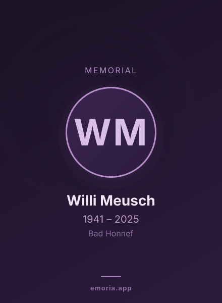 Memorial portrait of Willi Meusch