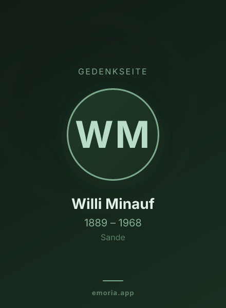 Gedenkportrait von Willi Minauf