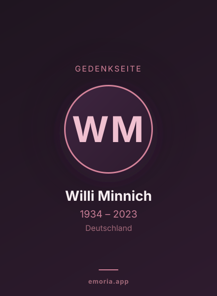 Gedenkportrait von Willi Minnich