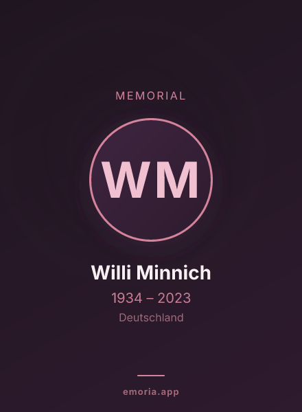Memorial portrait of Willi Minnich