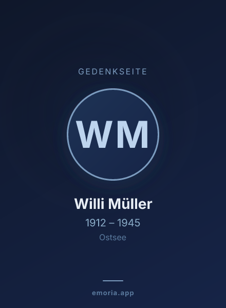 Gedenkportrait von Willi Müller