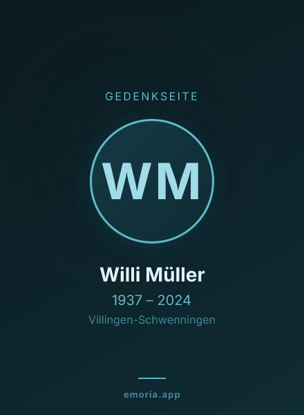 Gedenkportrait von Willi Müller