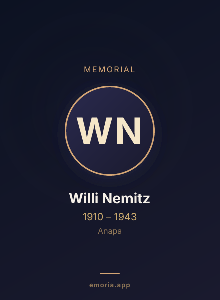 Memorial portrait of Willi Nemitz
