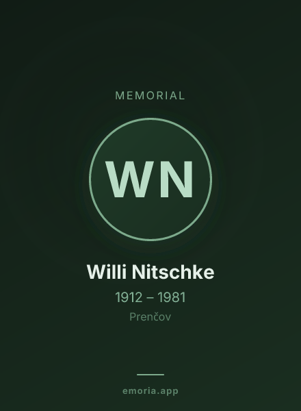 Memorial portrait of Willi Nitschke
