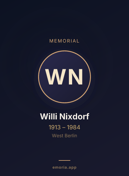 Memorial portrait of Willi Nixdorf