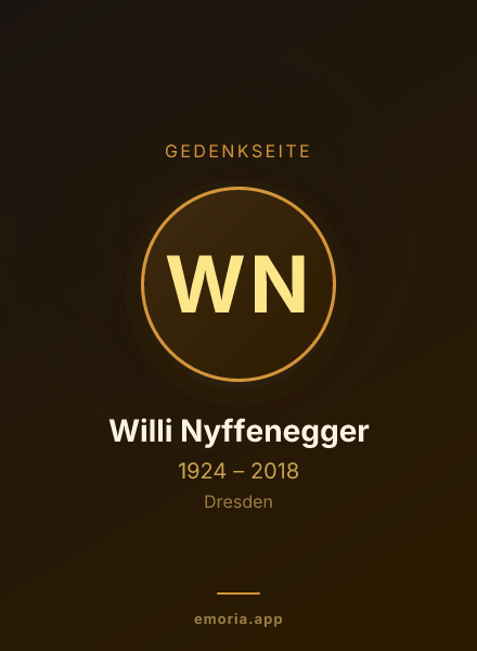 Gedenkportrait von Willi Nyffenegger