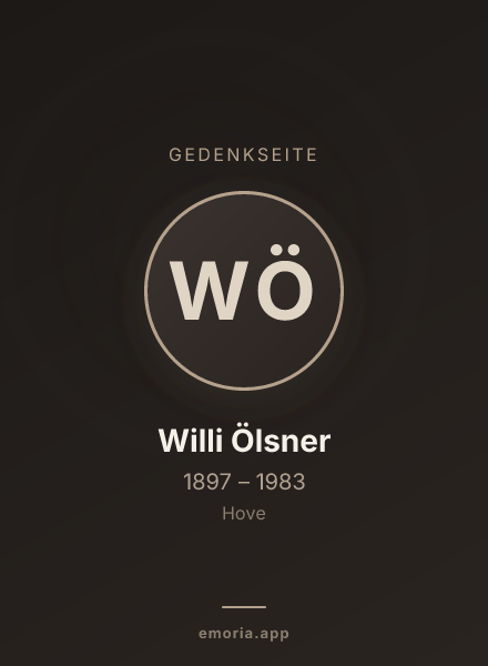 Gedenkportrait von Willi Ölsner