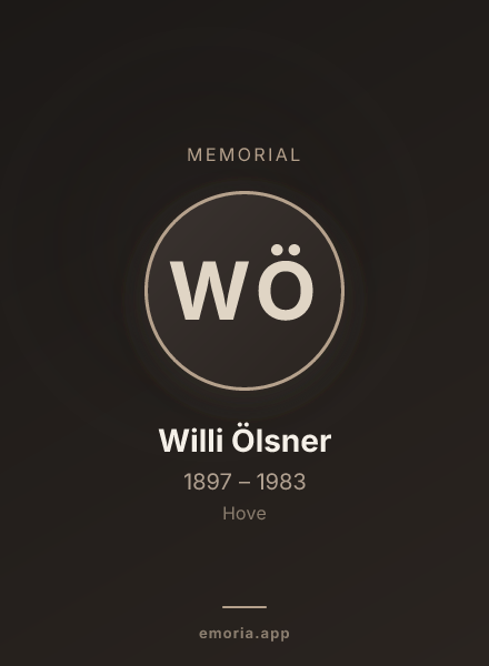 Memorial portrait of Willi Ölsner