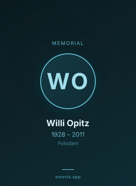 Memorial portrait of Willi Opitz