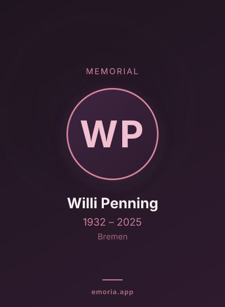 Memorial portrait of Willi Penning