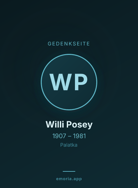 Gedenkportrait von Willi Posey