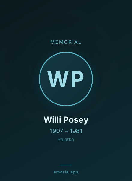 Memorial portrait of Willi Posey