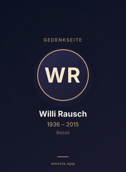Gedenkportrait von Willi Rausch
