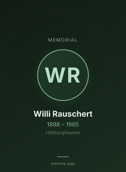 Memorial portrait of Willi Rauschert