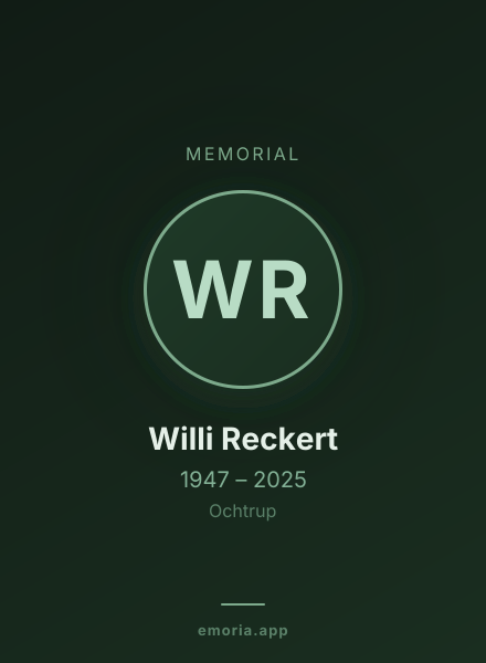 Memorial portrait of Willi Reckert