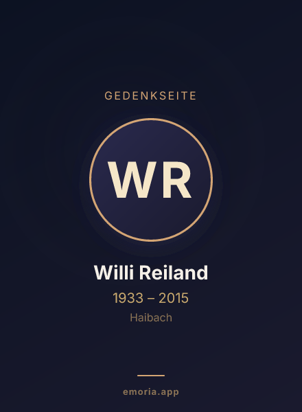 Gedenkportrait von Willi Reiland