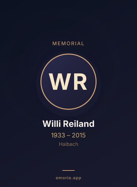 Memorial portrait of Willi Reiland