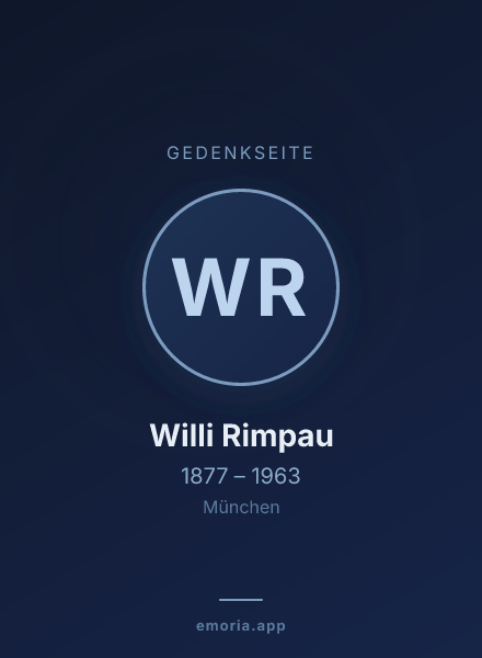 Gedenkportrait von Willi Rimpau