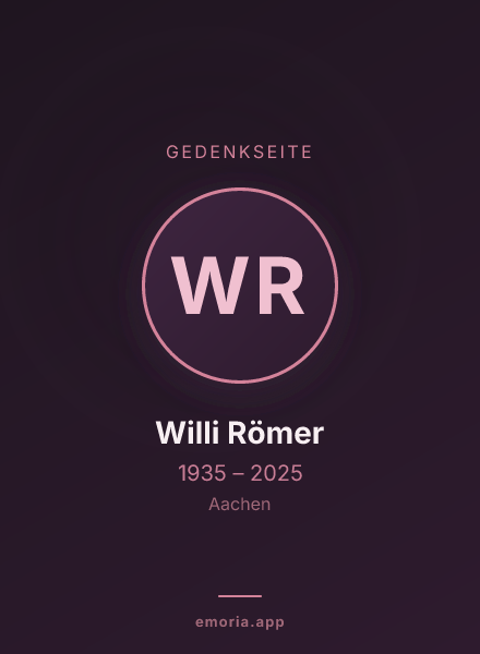Gedenkportrait von Willi Römer