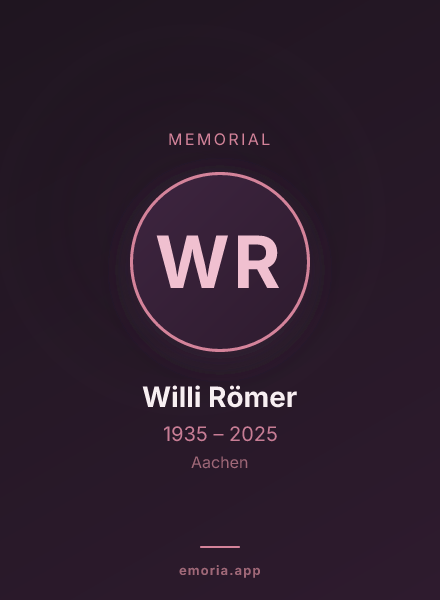 Memorial portrait of Willi Römer