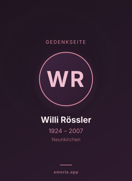 Gedenkportrait von Willi Rössler