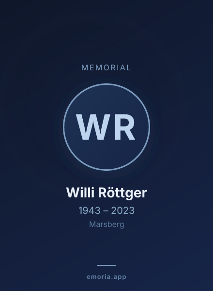 Memorial portrait of Willi Röttger