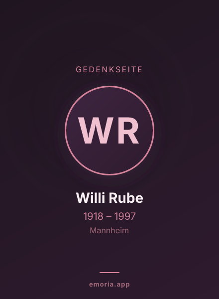 Gedenkportrait von Willi Rube