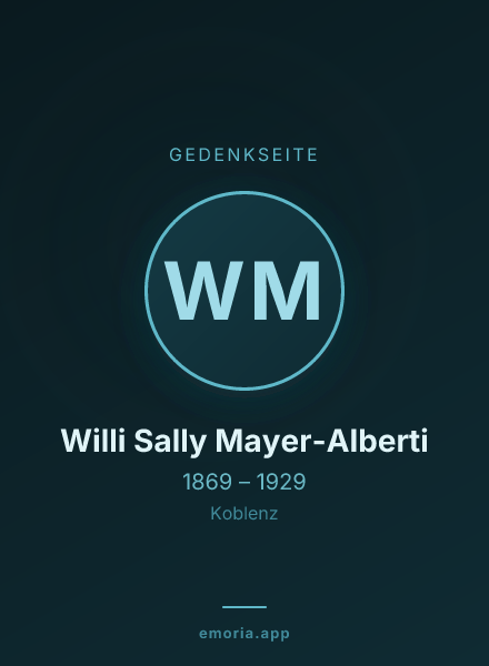 Gedenkportrait von Willi Sally Mayer-Alberti