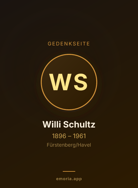 Gedenkportrait von Willi Schultz