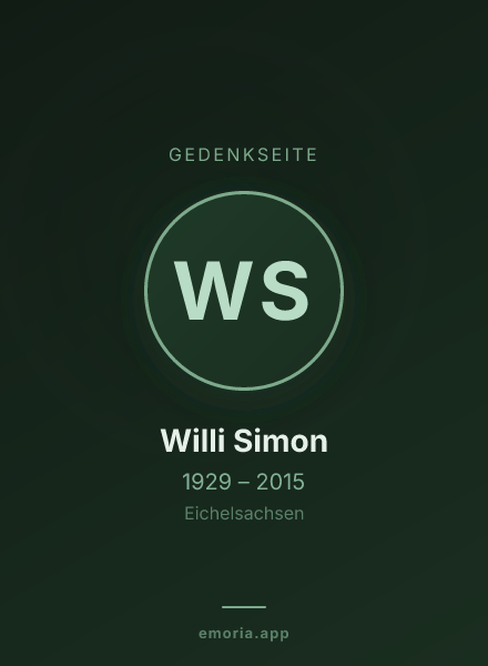 Gedenkportrait von Willi Simon