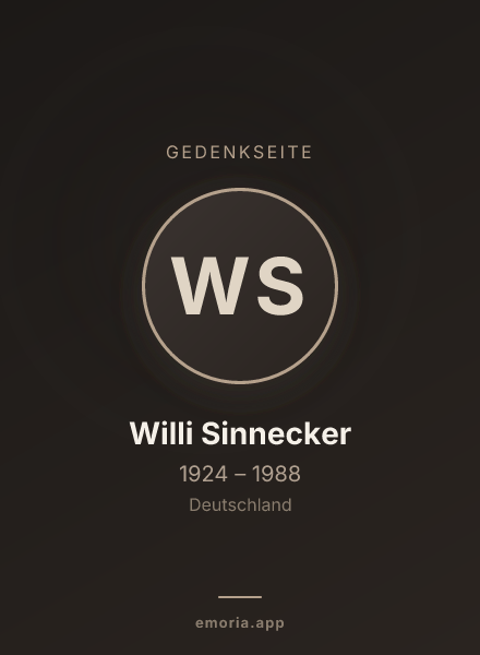 Gedenkportrait von Willi Sinnecker