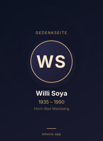 Gedenkportrait von Willi Soya