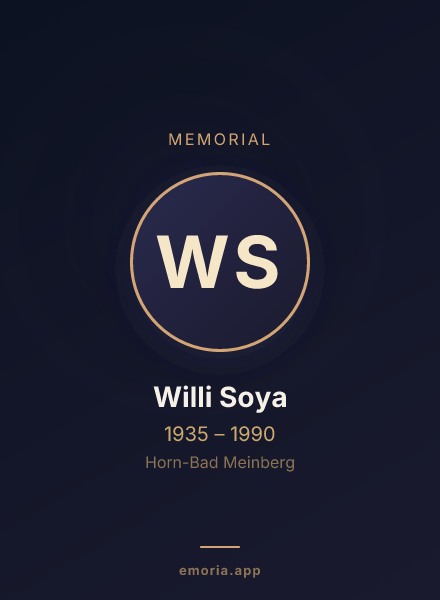 Memorial portrait of Willi Soya