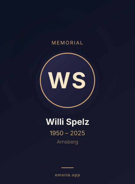 Memorial portrait of Willi Spelz
